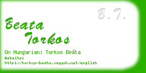 beata torkos business card